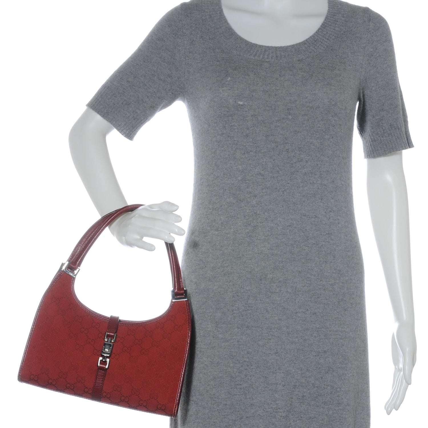 Gucci Monogram Small Bardot Red 2 of 7