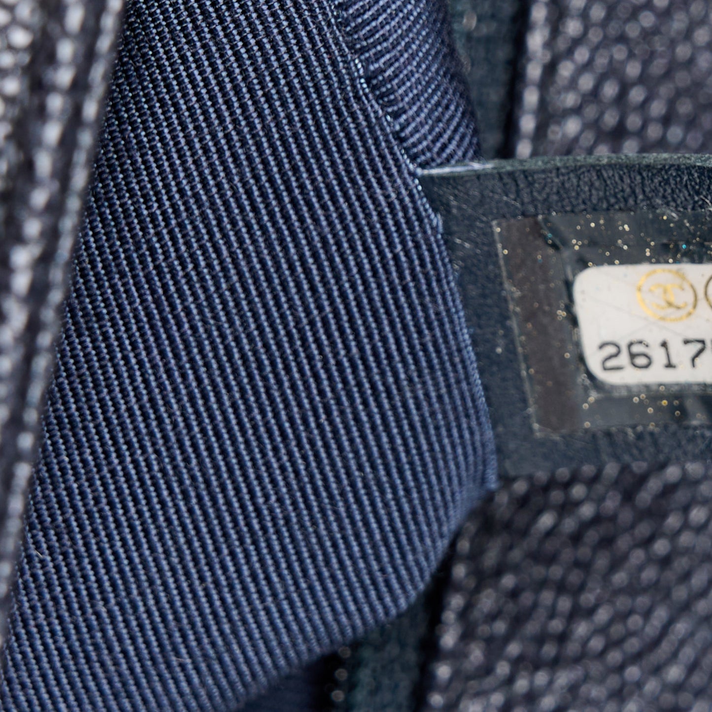 Caviar Chevron Quilted New Medium Boy Flap Dark Navy Blue