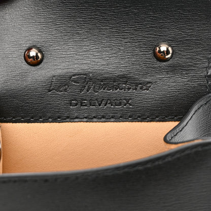 Delvaux Calfskin Mini L'Humour Brillant Bag Charm Black White 5 of 7