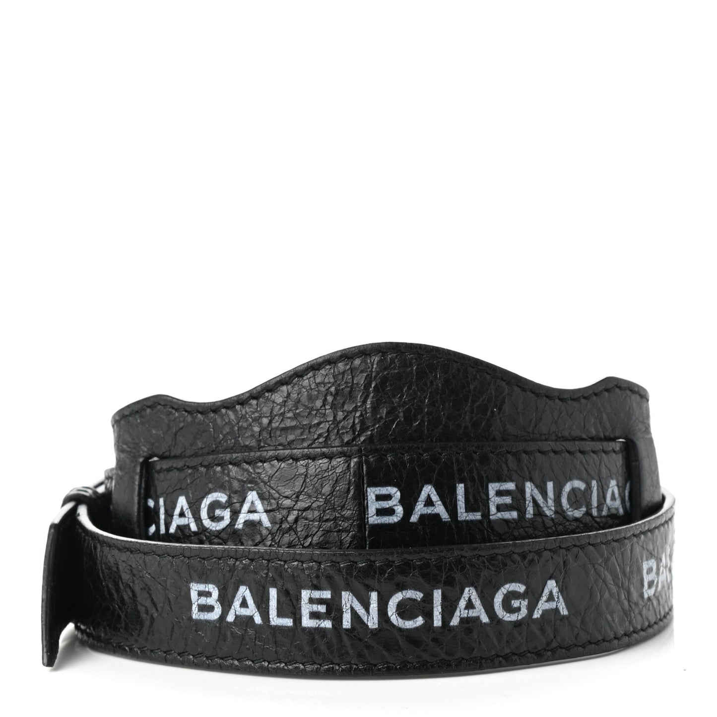 Agneau Classic Hardware Logo Shoulder Strap Black