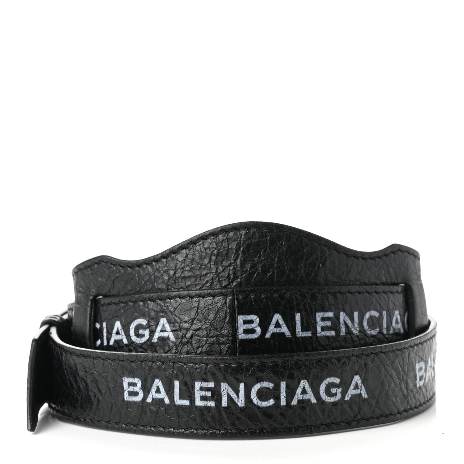Balenciaga Agneau Classic Hardware Logo Shoulder Strap Black 2 of 4