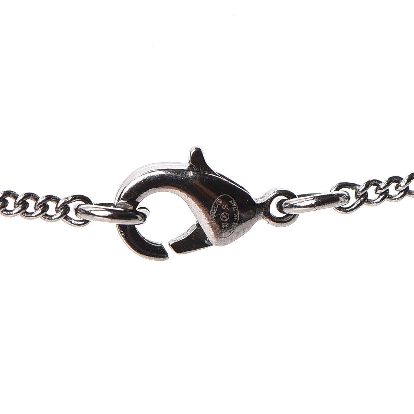 Ruthenium Crystal CC Drop Necklace Black