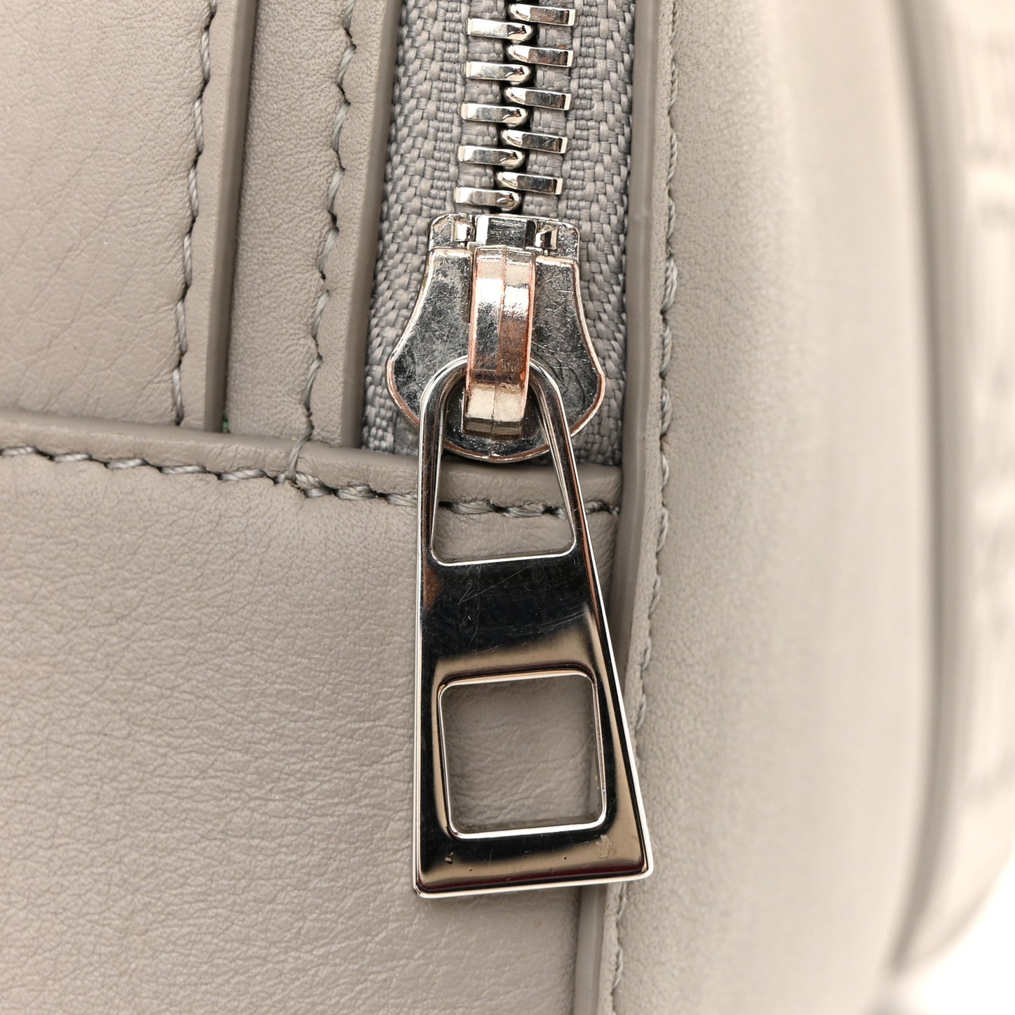 Satin Calfskin Mini Camera Bag Shell Grey