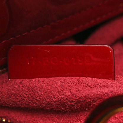 Christian Dior Patent Cannage Small Lady Dior Cherry Red 7 of 11