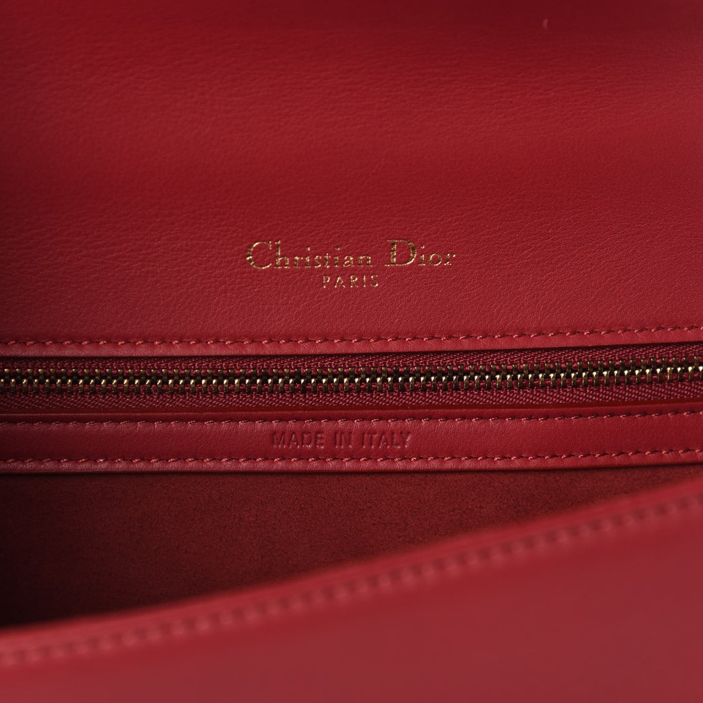 Calfskin Studded Small Diorama Flap Bag Burgundy
