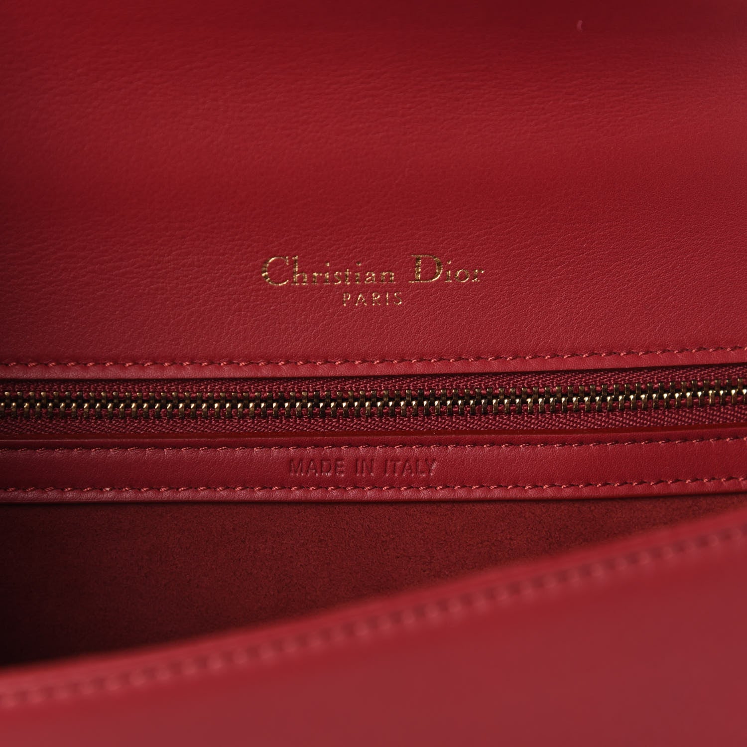 Christian Dior Calfskin Studded Small Diorama Flap Bag Burgundy 6 of 9