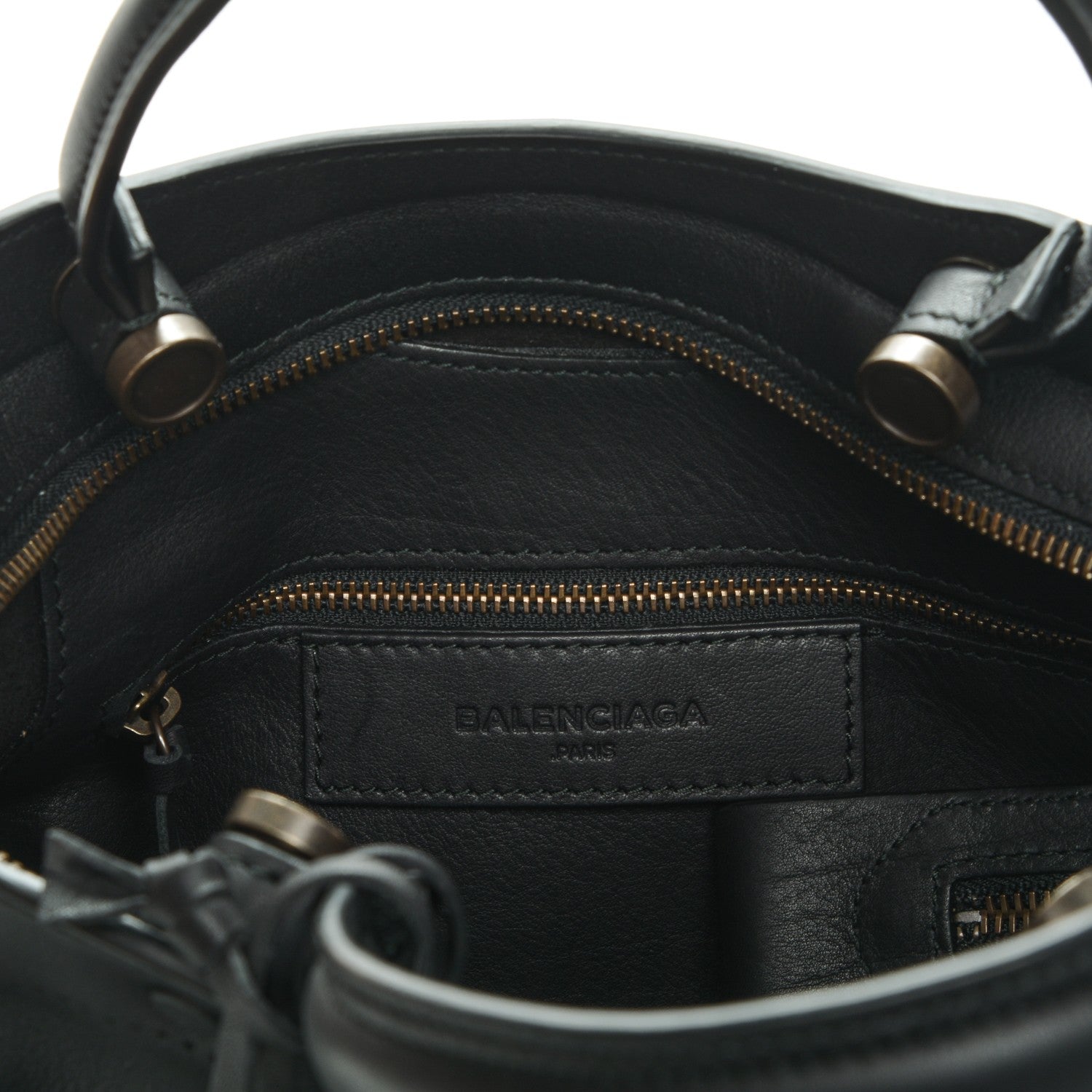 Balenciaga Veau Soyeux Perforated Blackout Hardware S City Black 6 of 7
