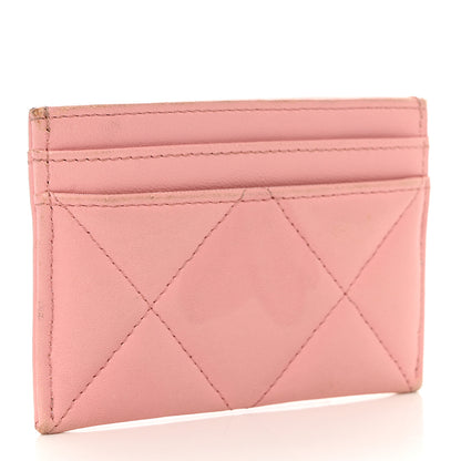 Chanel Lambskin Quilted Chanel 19 Card Holder Light Pink 3 of 13