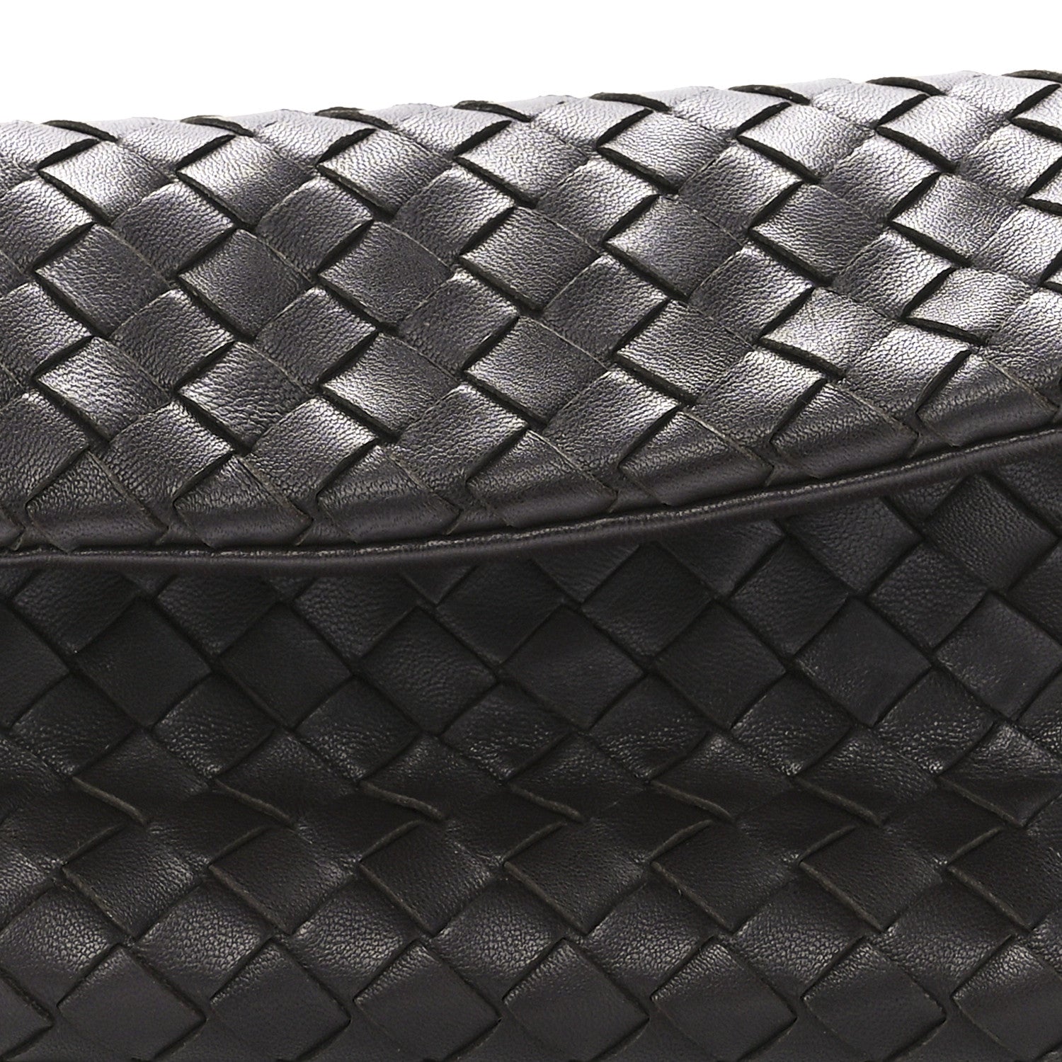 Bottega Veneta Nappa Intrecciato Flap Clutch Ebano 9 of 12