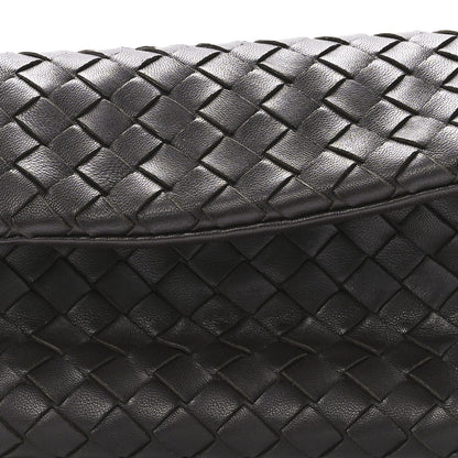 Bottega Veneta Nappa Intrecciato Flap Clutch Ebano 9 of 12