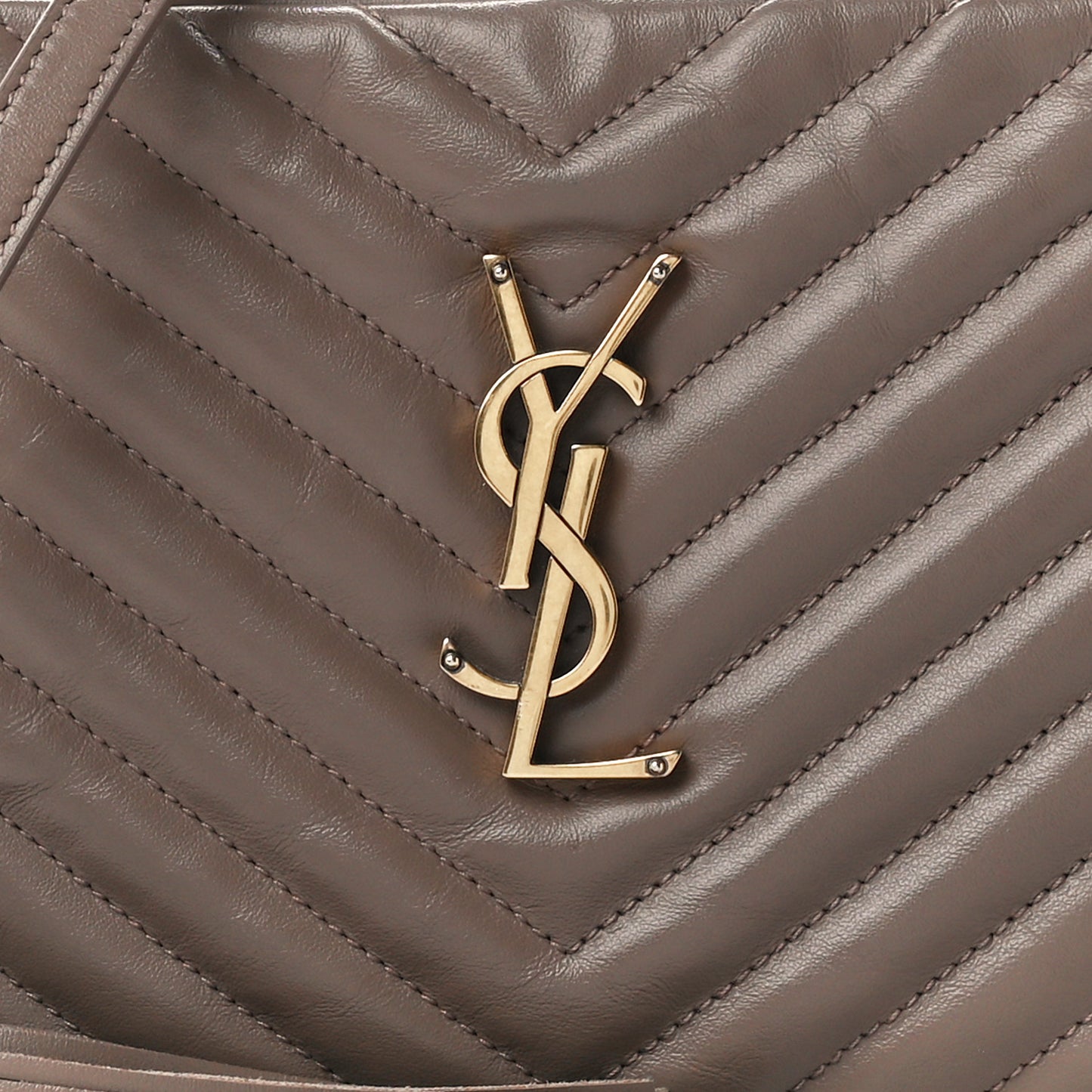Calfskin Matelasse Monogram Lou Camera Bag Greyish Brown