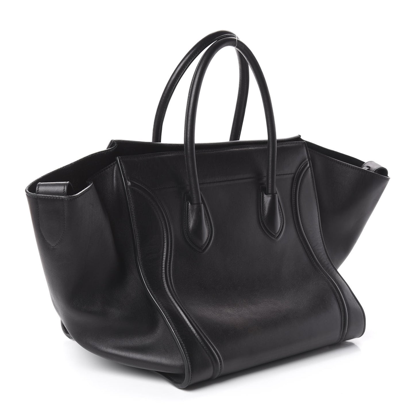 Supple Calfskin Medium Phantom Luggage Black