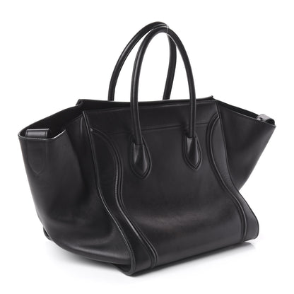 Celine Supple Calfskin Medium Phantom Luggage Black 2 of 8