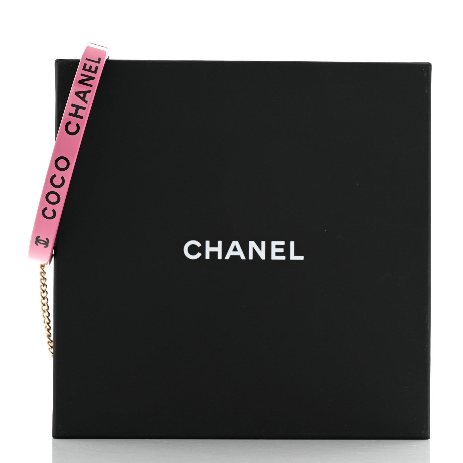 Chanel Resin Logo Choker Pink Black 6 of 6