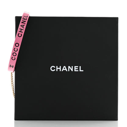 Chanel Resin Logo Choker Pink Black 6 of 6