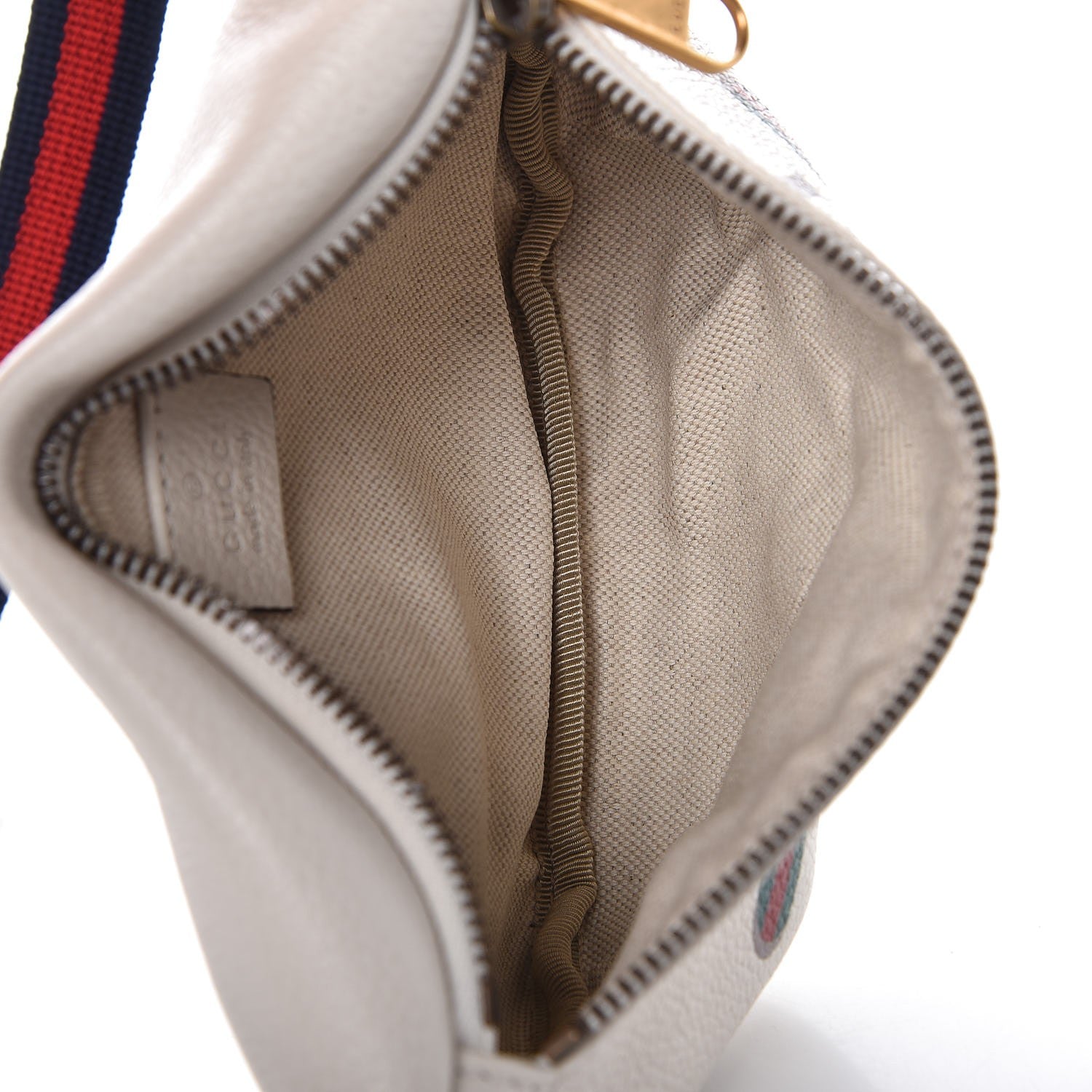 Gucci Grained Calfskin Small Logo Belt Bag White 5 of 7