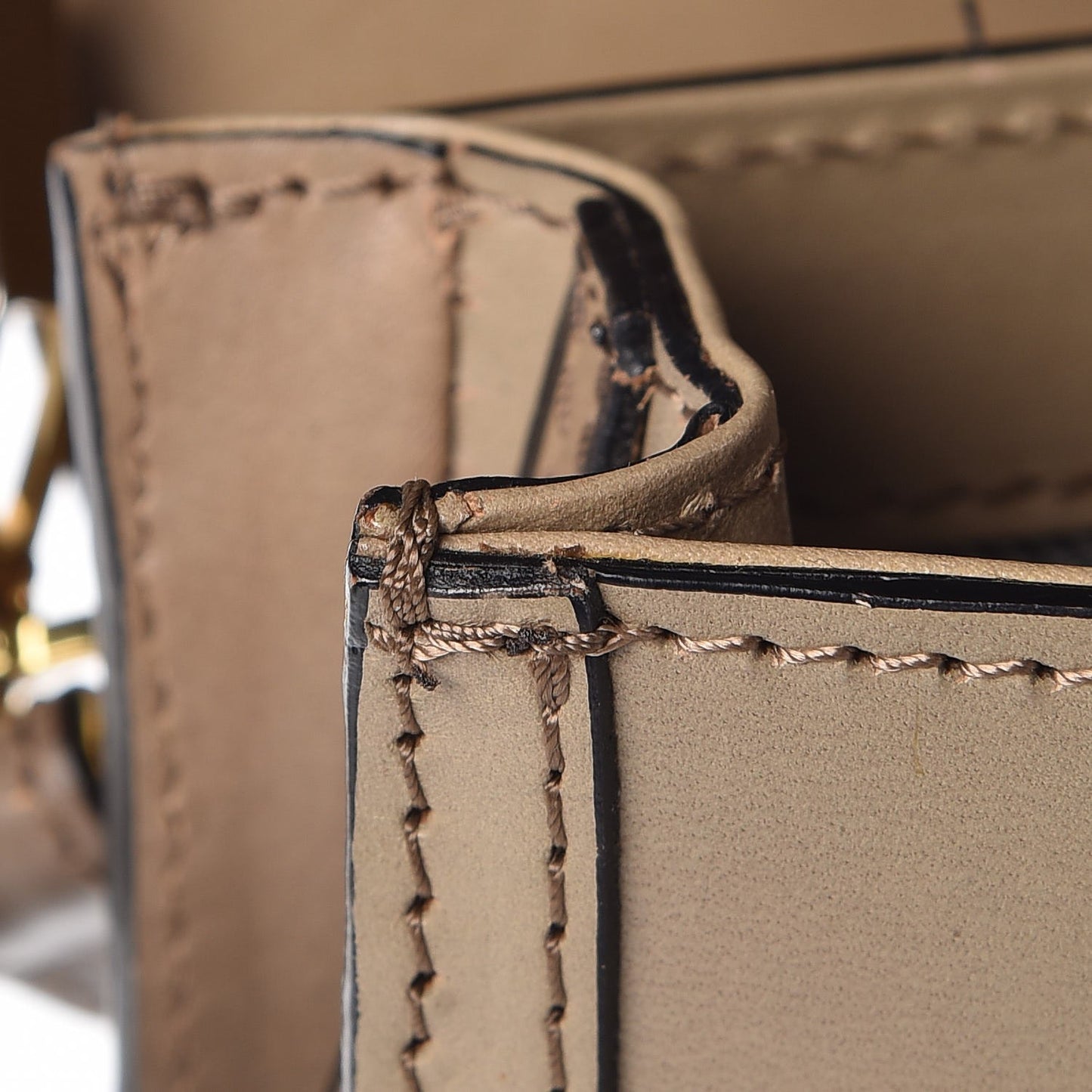 Bridle Calfskin Katherine Crossbody Clutch Beige