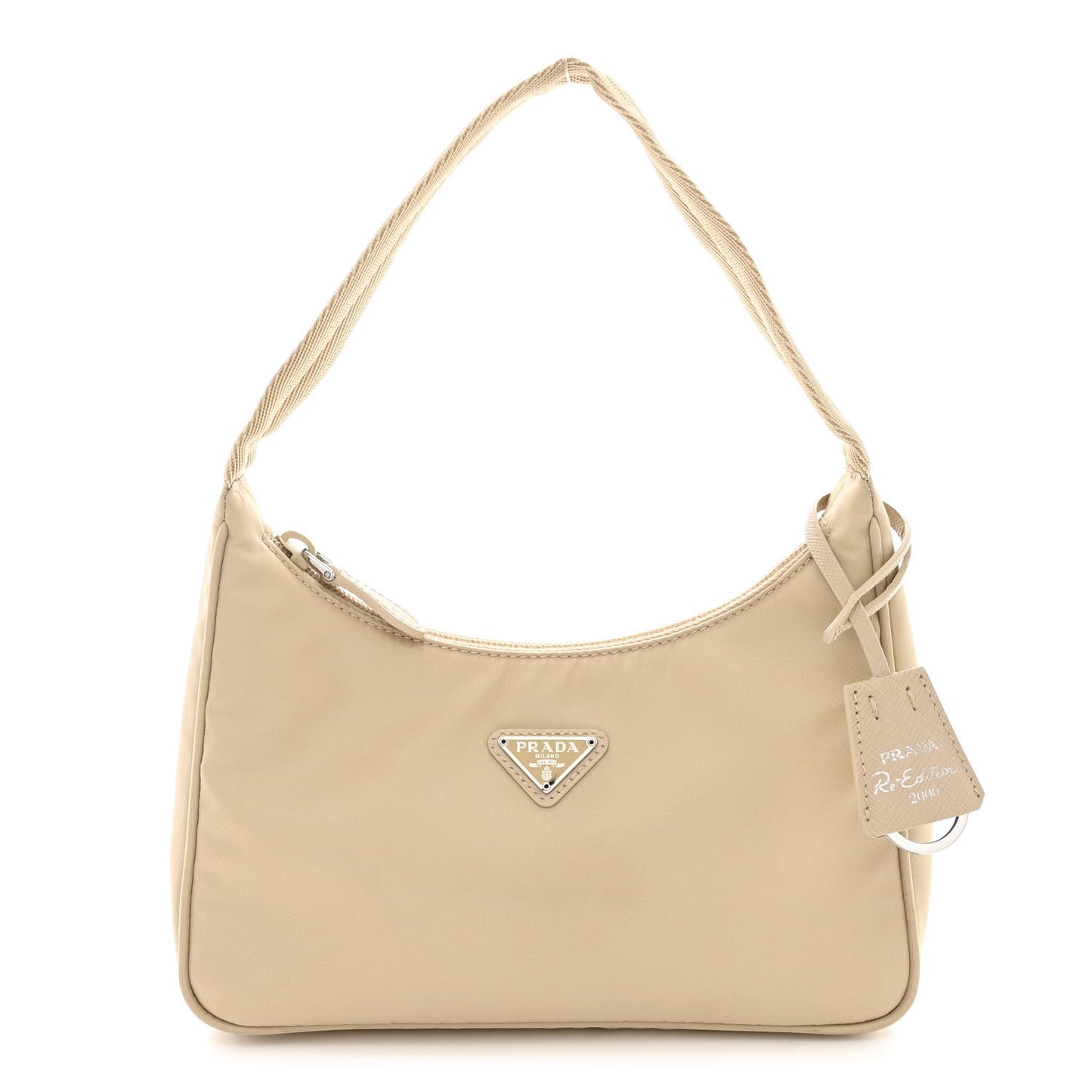 Re-Nylon Saffiano Mini Re-Edition 2000 Bag Deserto