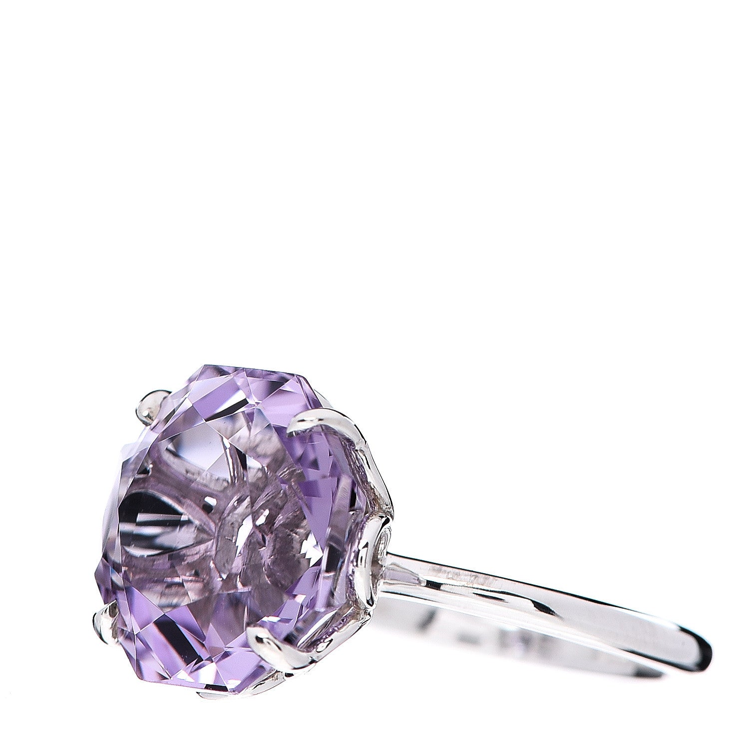 Tiffany Sterling Silver Amethyst Round Sparklers Cocktail Ring 52 6 2 of 4