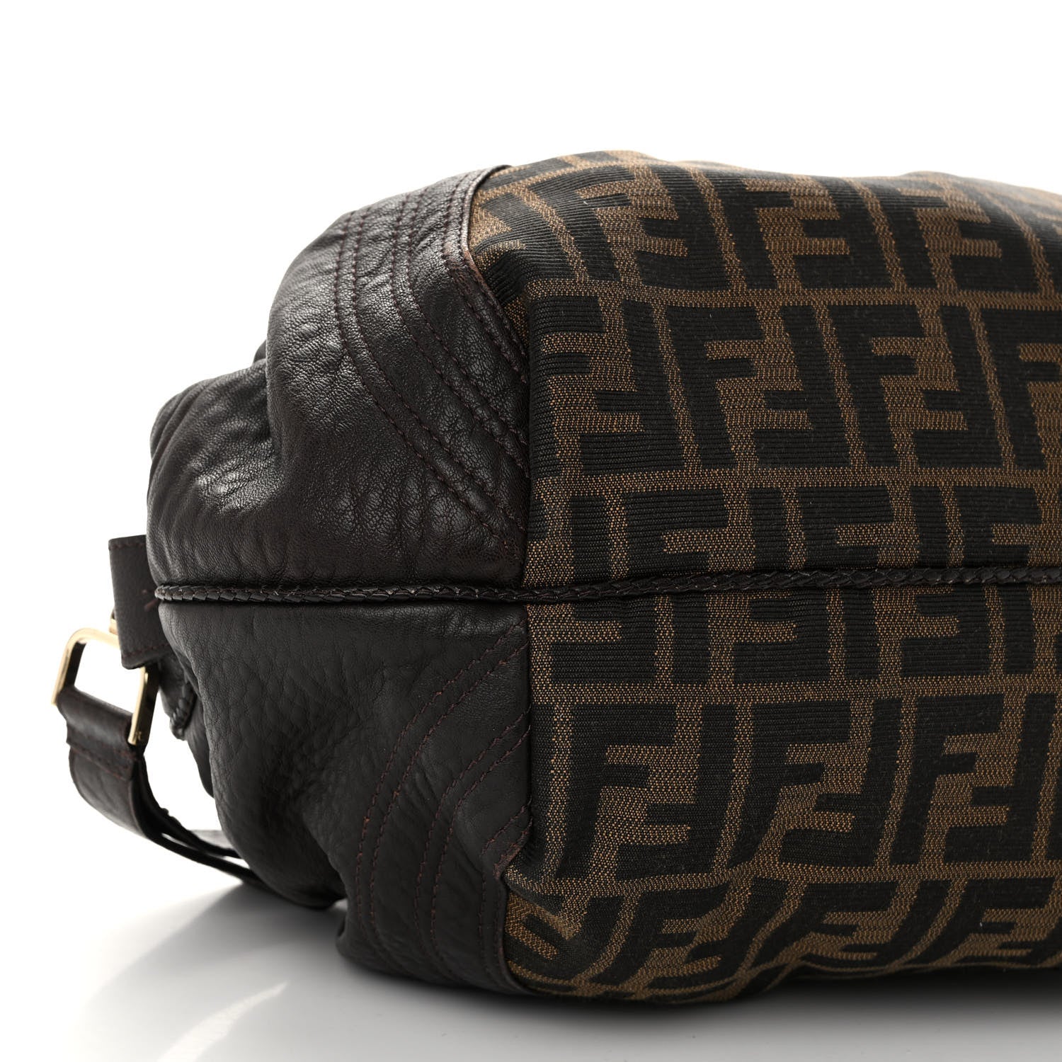 Fendi Zucca Nappa Nuvolata Vitello Tortuga Spy Bowler Tobacco Moro 8 of 10