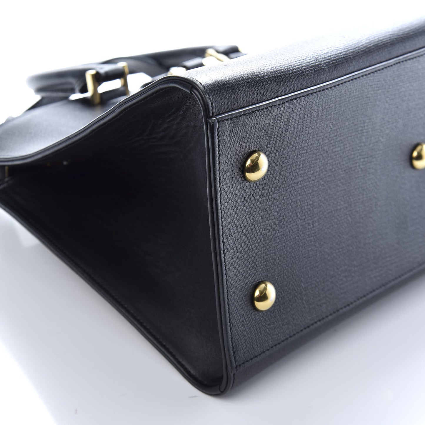 Textured Calfskin Medium Classic Y Cabas Black