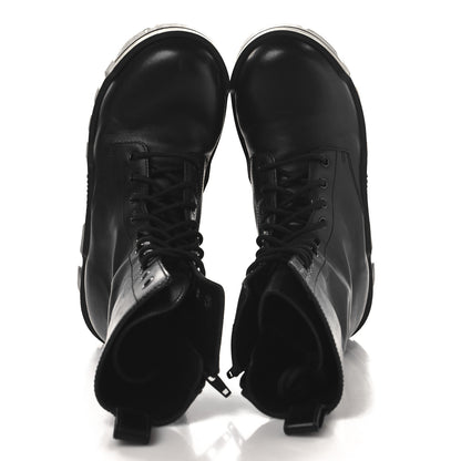 Balenciaga Calfskin Womens Bulldozer Lace Up Boots 38 Black 2 of 8