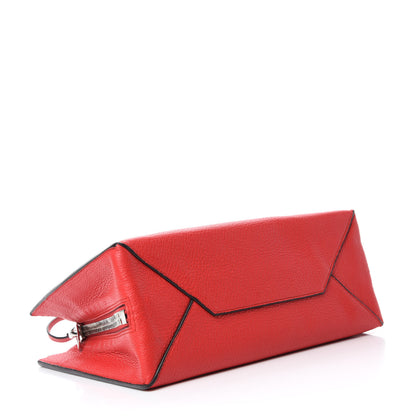 Balenciaga Grained Calfskin Plate Hardware Papier A6 Zip Around Tote Rouge Houx 4 of 10