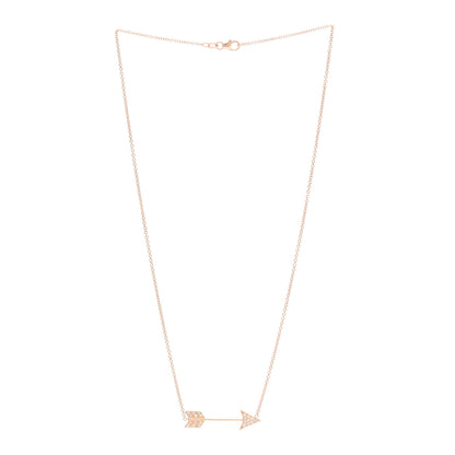 Anita Ko 18K Rose Gold Diamond Arrow Necklace 3 of 7