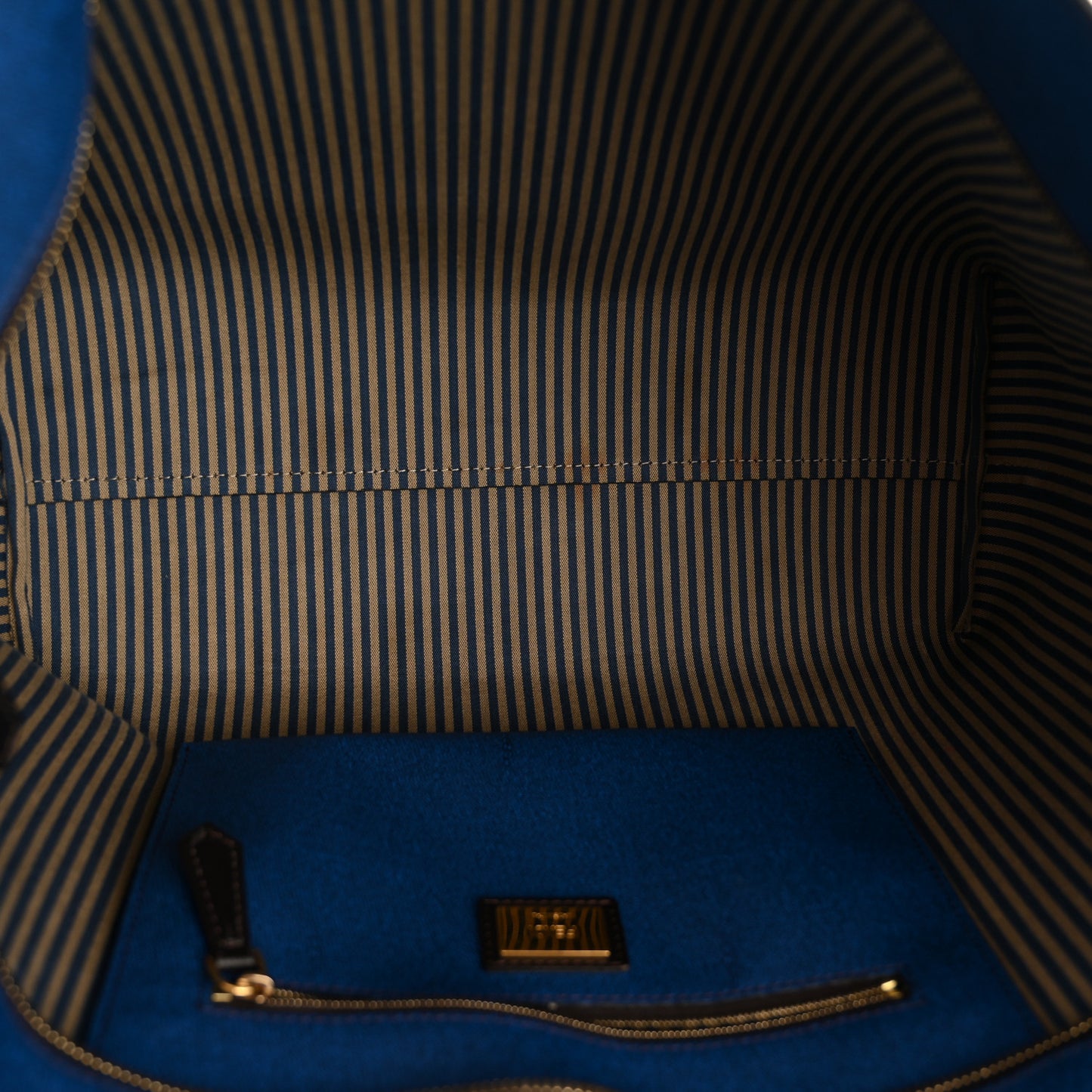 Zucca Spalmati Medium Roll Tote Tobacco Blue