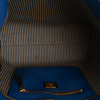 Fendi Zucca Spalmati Medium Roll Tote Tobacco Blue 5 of 13