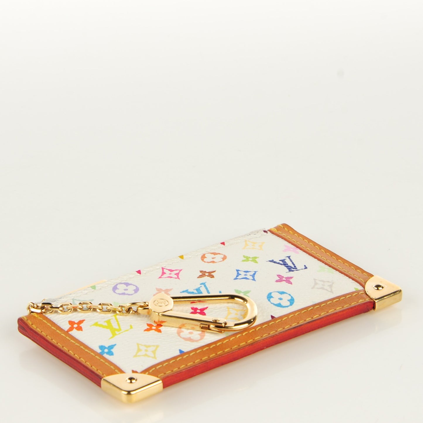 Monogram Multicolor Key Pouch White