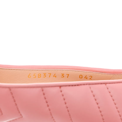 Gucci Nappa Charlotte Chevron Matelasse Double G 95mm Pumps 37 Wild Rose 6 of 9