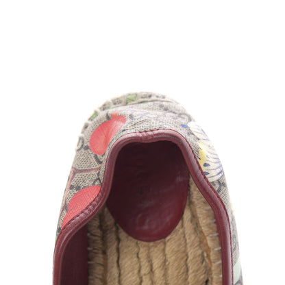 Gucci GG Supreme Monogram Blooms Espadrilles 36.5 Beige Multicolor Dry Rose 8 of 12