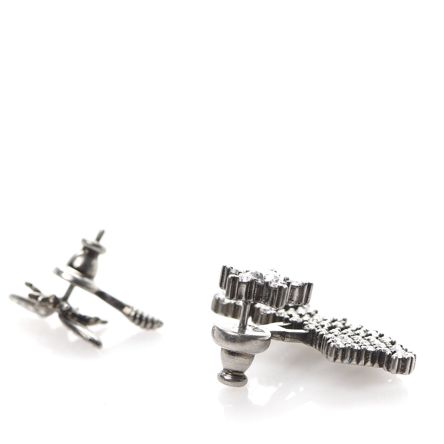 Christian Dior Palladium Crystal J'adior Earrings 3 of 5