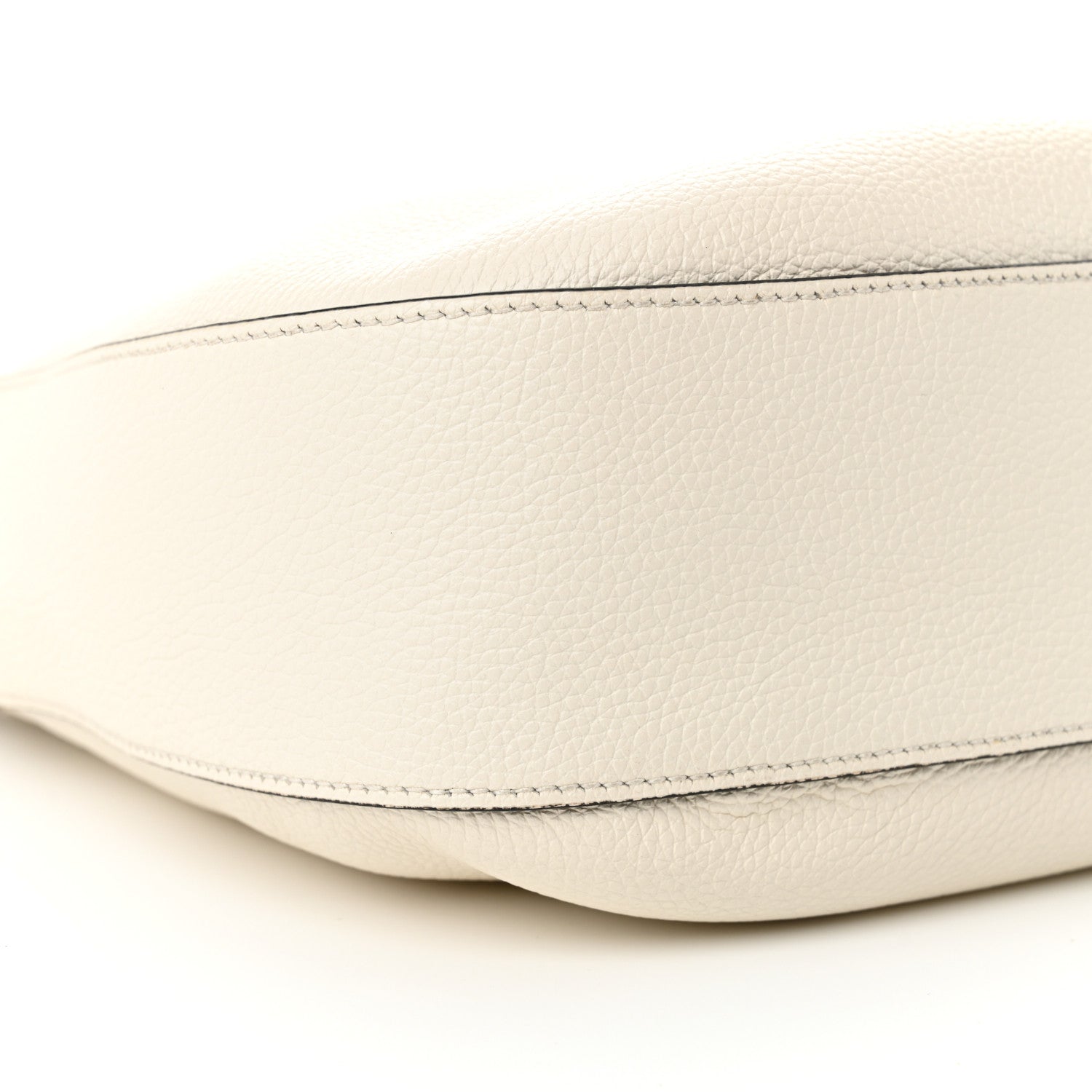 Prada Vitello Daino Zippered Messenger Hobo White 9 of 11