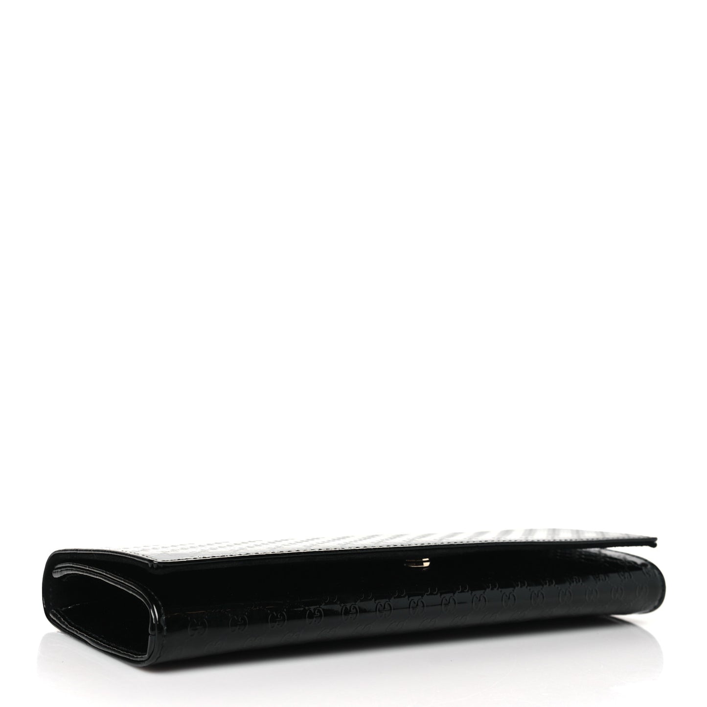 Patent Microguccissima Small Broadway Clutch Black