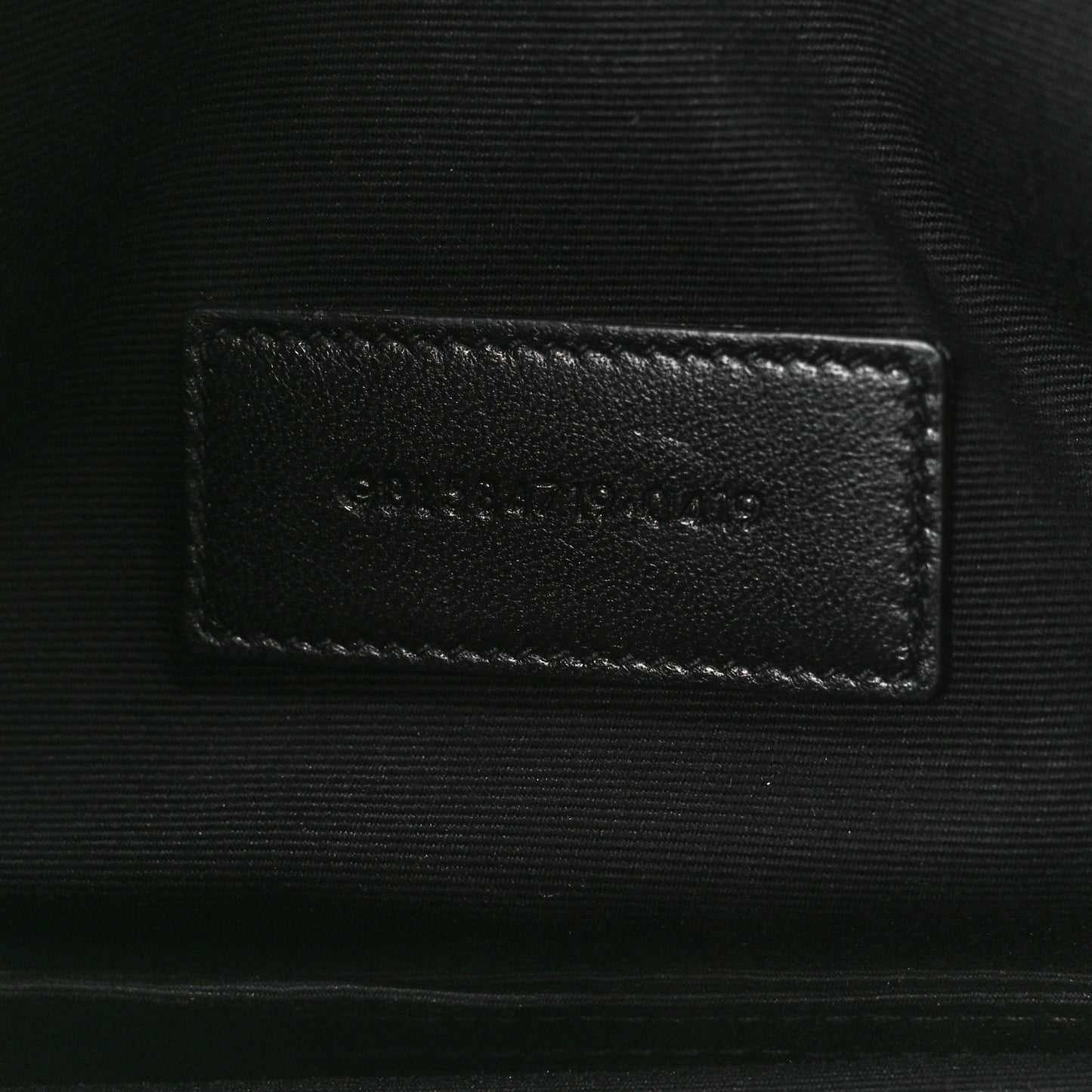 Grain De Poudre Chevron Monogram Large Bill Pouch Black