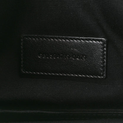 Saint Laurent Grain De Poudre Chevron Monogram Large Bill Pouch Black 6 of 12