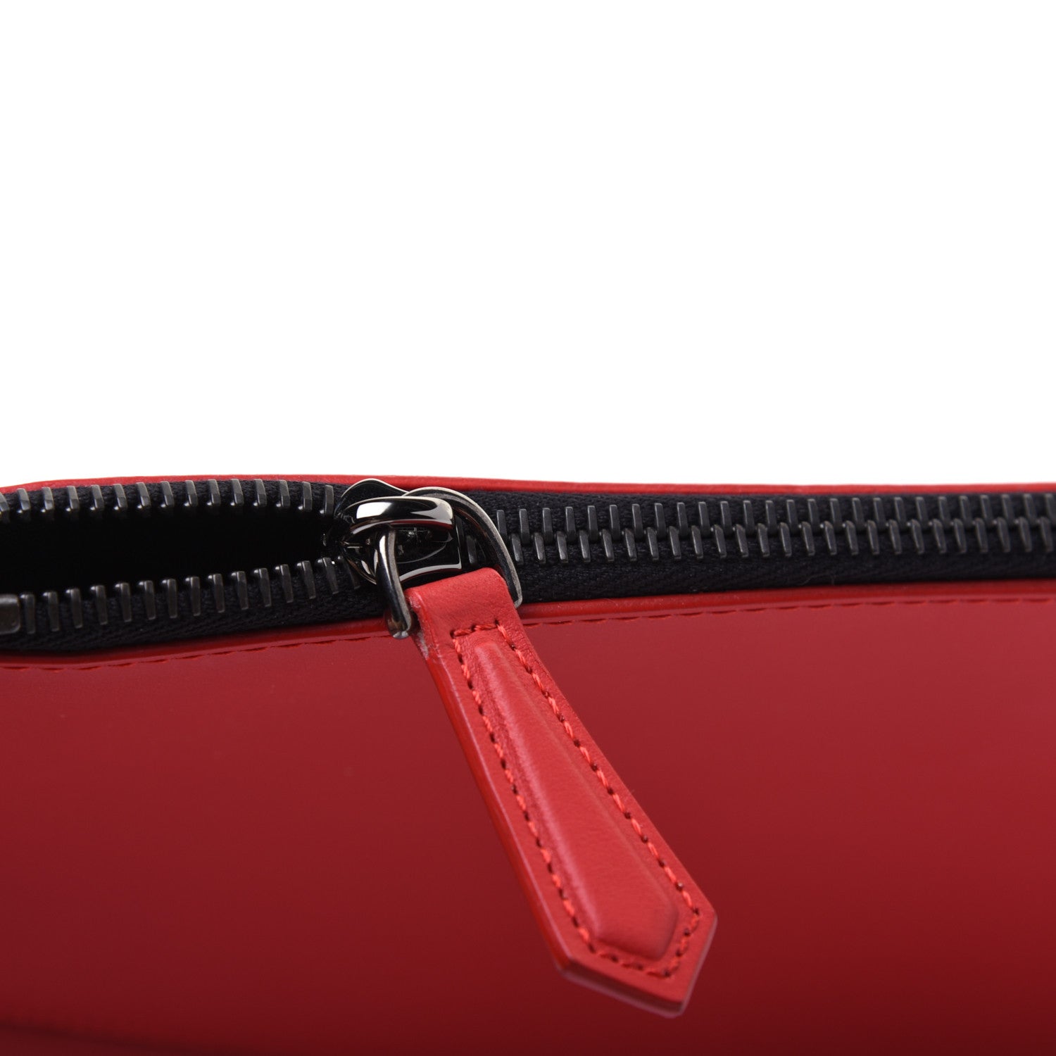 Fendi Vitello Century Eyebrow Monster Eyes Embossed Flat Pouch Rosso 13 of 13