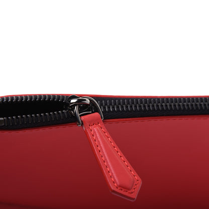 Fendi Vitello Century Eyebrow Monster Eyes Embossed Flat Pouch Rosso 13 of 13