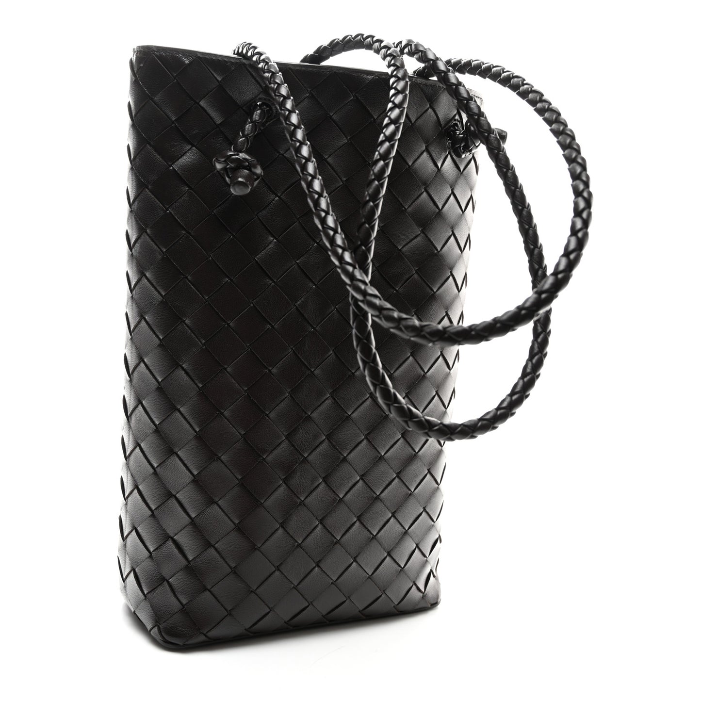 Nappa Intrecciato Mini Vertical Tote Fondant
