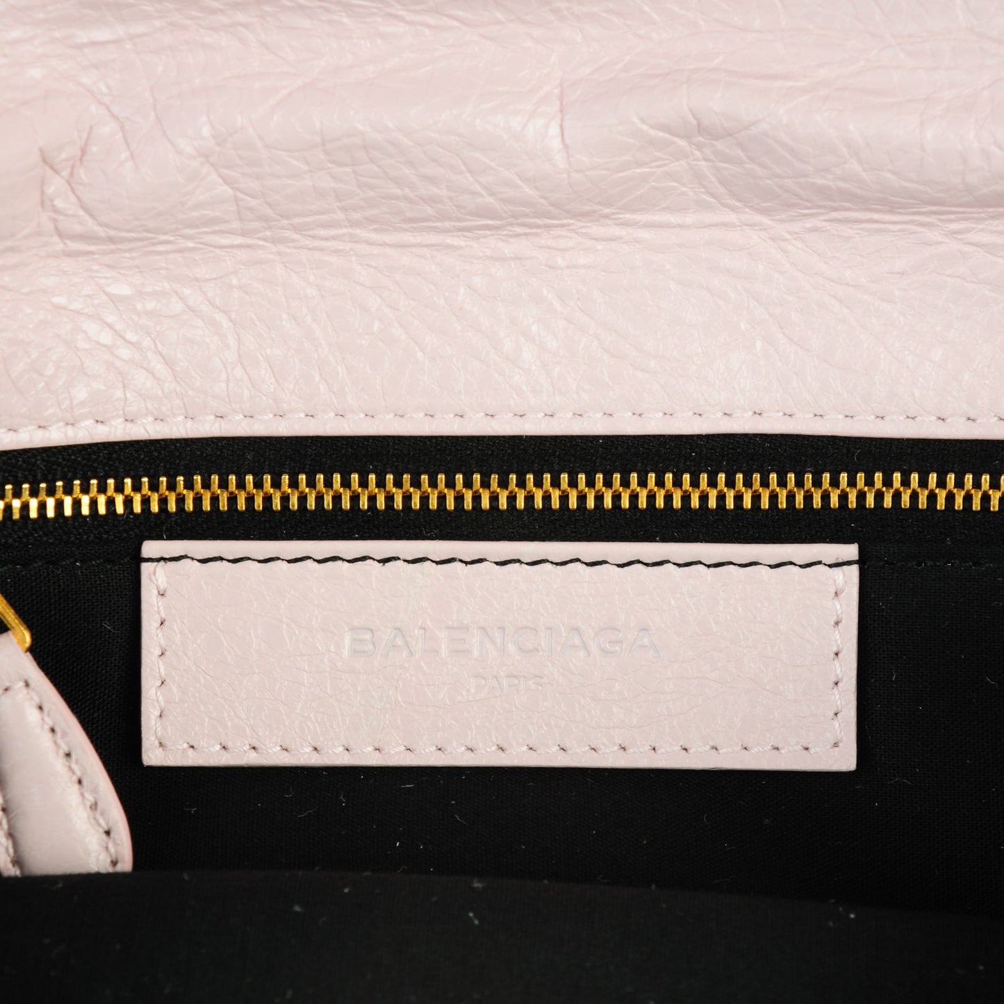 Agneau Giant 12 Gold Hardware Envelope Clutch Rose Poudre