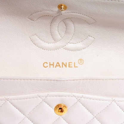 Chanel Lambskin Quilted Small Double Flap White 6 of 8