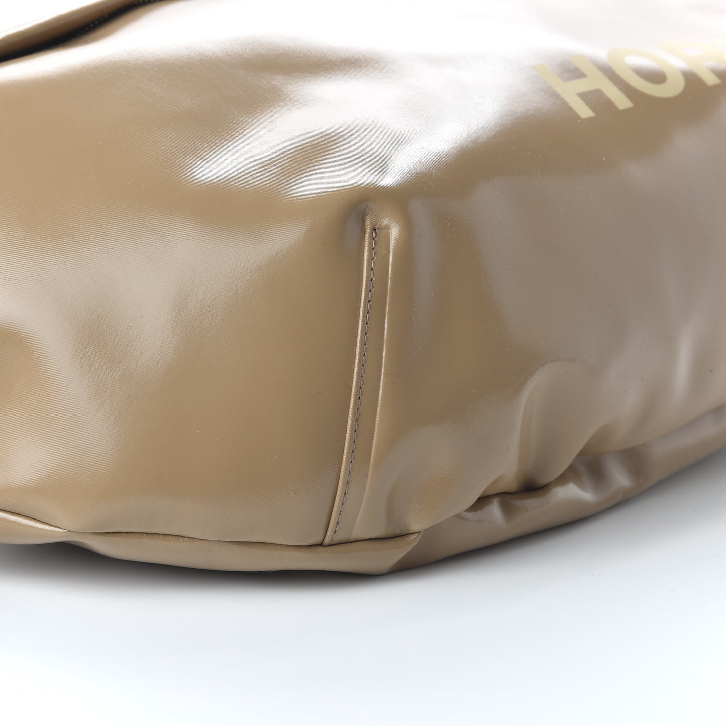Coated Canvas Horseferry Print Extra Large Bum Bag Beige