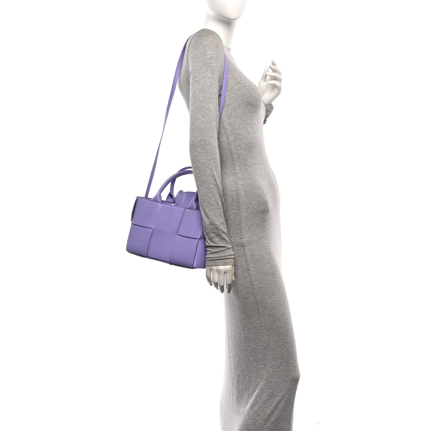 Calfskin Maxi Intreccio Mini Arco Tote Wisteria