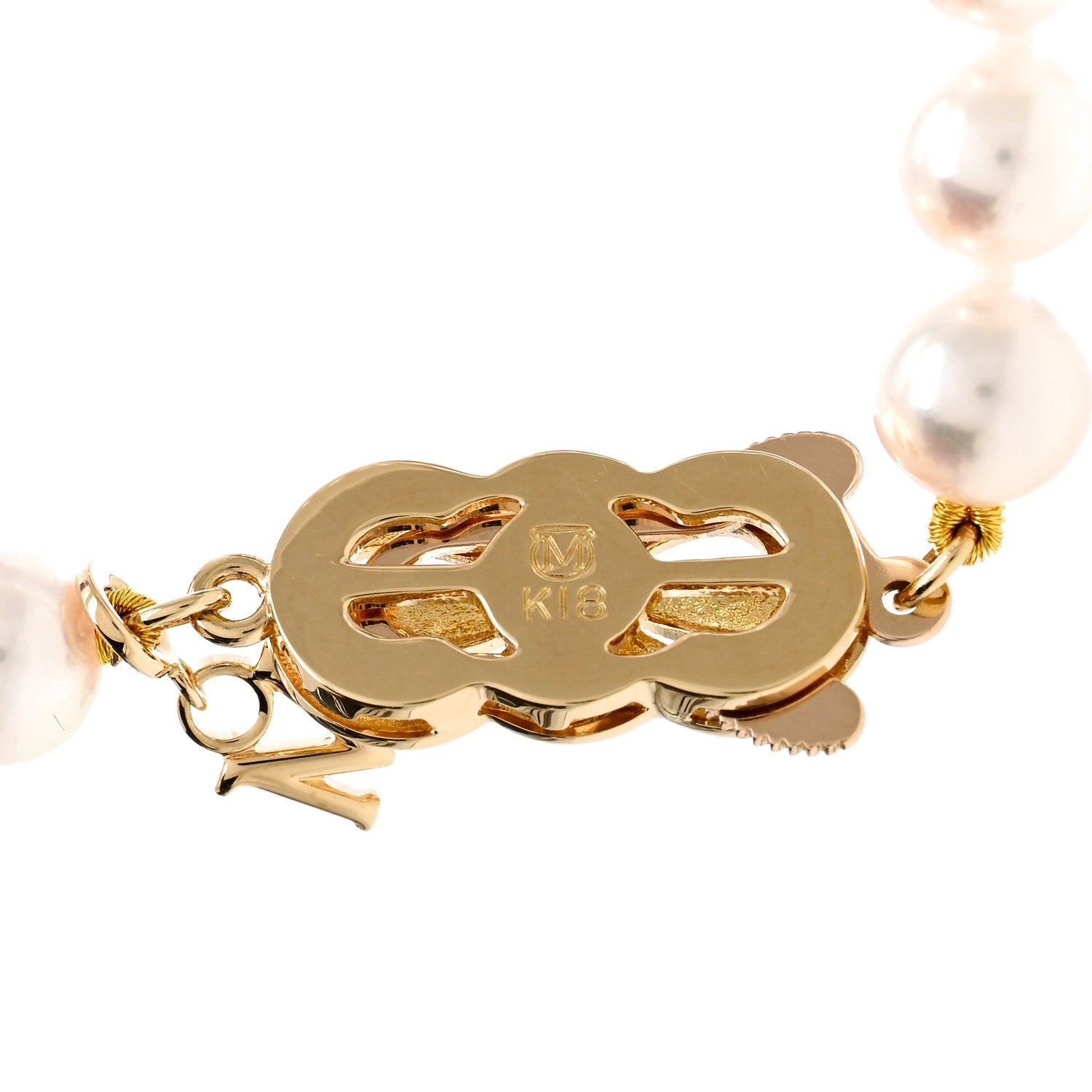 Mikimoto 18K Yellow Gold Akoya Cultured Pearl 6-6.5mm Strand Bracelet 3 of 3