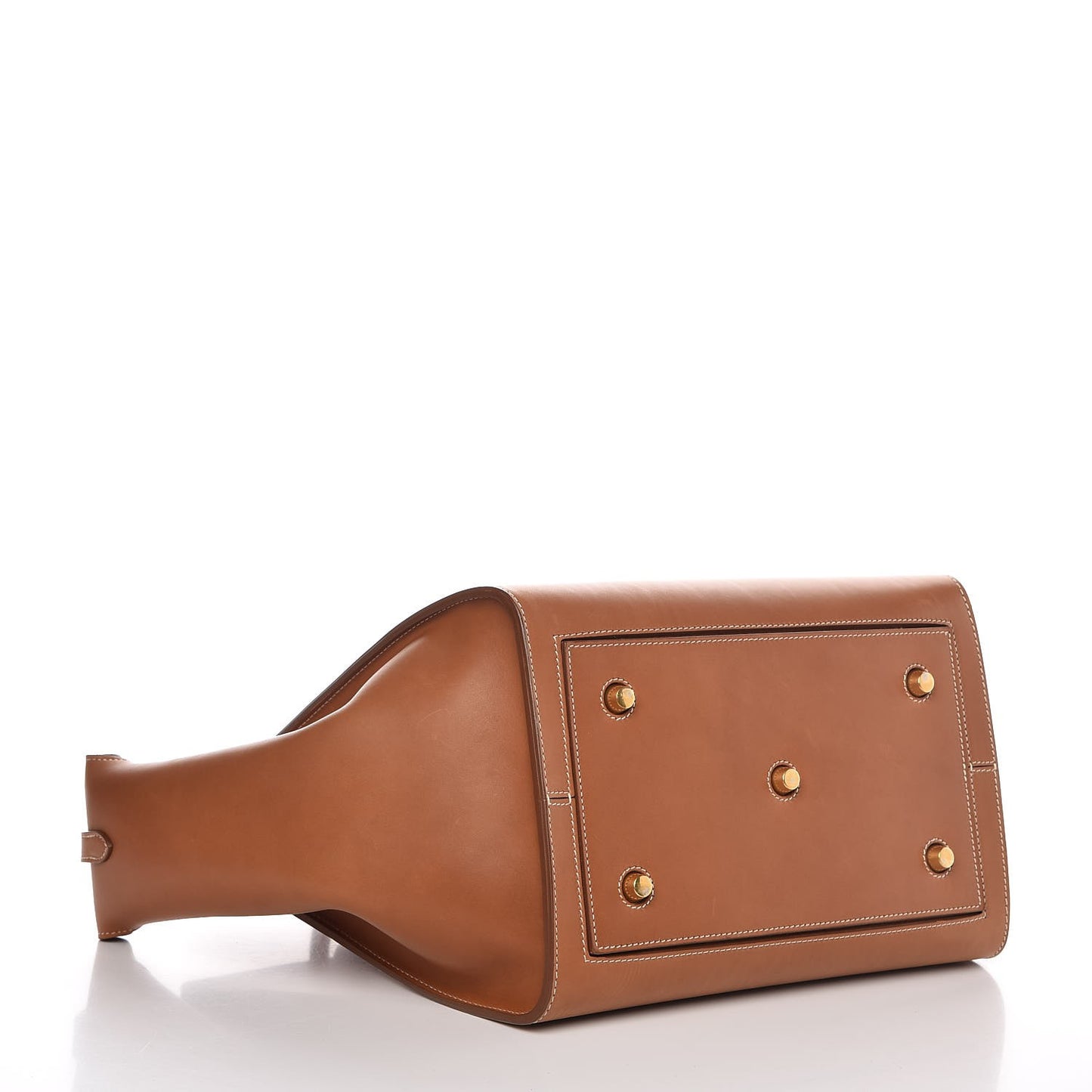 Natural Calfskin Small Tie Knot Tote Tan