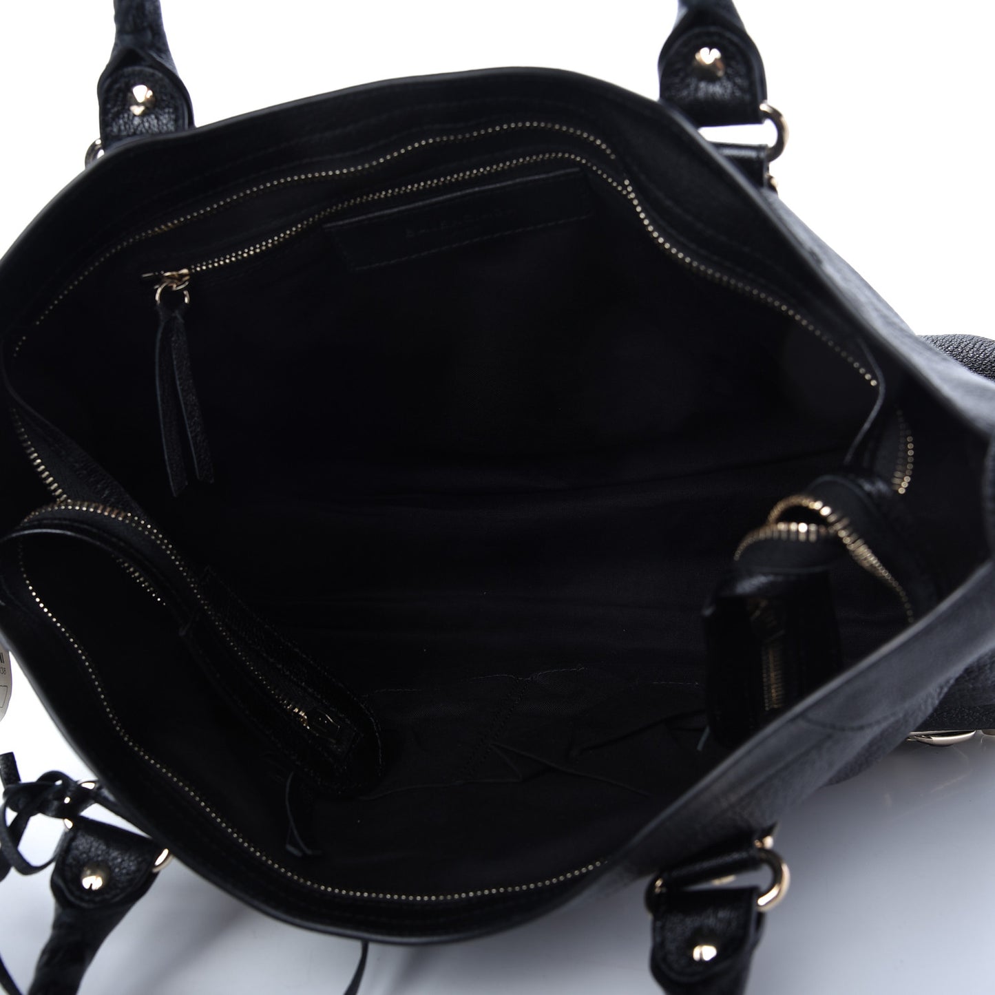 Chevre Silver Metallic Edge Hardware City Black