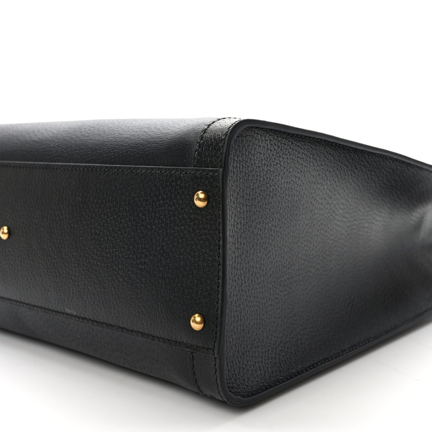 Wonka Grain Calfskin Large Diana Tote Bag Black