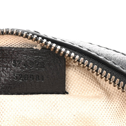 Gucci Velvet GG Monogram Textured Calfskin Round Shoulder Bag Red Cipria Black 8 of 10